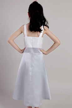 Siimple White & Silver Little Girls Dresses