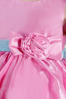 Mini Length Hot Pink Infant Flower Girl Dress