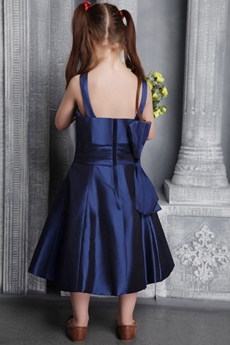 Elegant Navy Blue Flower Girl Dresses for Toddlers Cheap