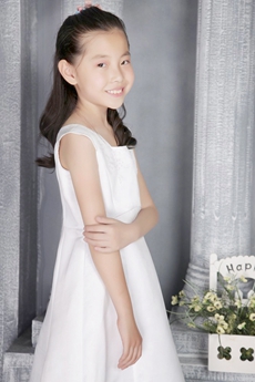 Ankle Length Square Neckline Flower Girl Dress With Beads 
