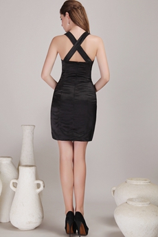 Mini Length Black Bandage Dress For Nightclub