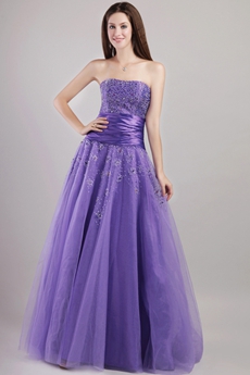 Beautiful Lavender Military Ball Dresses With Beads 