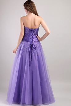 Beautiful Lavender Military Ball Dresses With Beads 