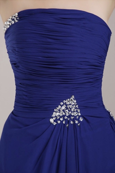 Delicate Chiffon Royal Blue Prom Party Dress 