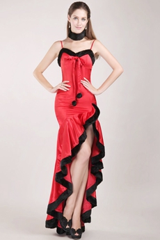 Special Spaghetti Straps Christmas Prom Party Dress 