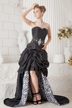 Unique Black And Zebra Sweet 16 Dress 