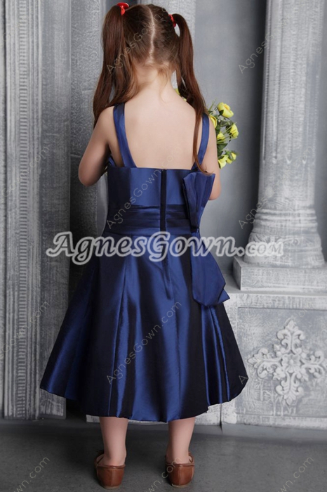 Elegant Navy Blue Flower Girl Dresses for Toddlers Cheap