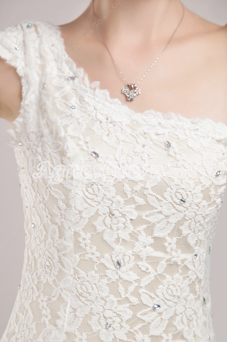 Retro 1950 Ivory Lace Wedding Dress 