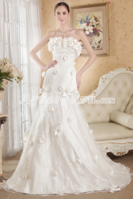 Terrific Ivory Lace Mermaid Modern Wedding Dresses 