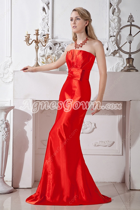 Latest Sheath Full Length Red Mother Dress 