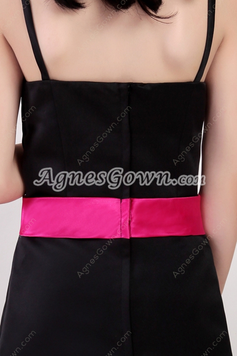 Black And Fuchsia Little Gilrs Pageant Dress 
