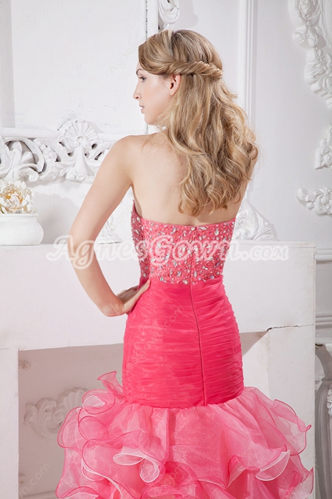 Colorful Mermaid Sweet Sixteen Dress With Ruffles 