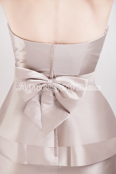 Special Mini Length Champagne Wedding Guest Dress 