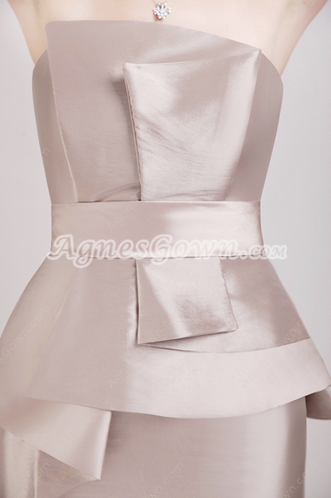 Special Mini Length Champagne Wedding Guest Dress 