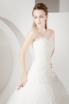 Haute Sweetheart  Sleeveless Lace Ball Gown Wedding Dresses 