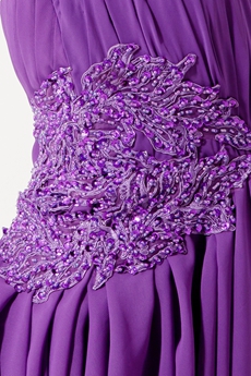 Elegant Purple Halter Chiffon Celebrity Dresses
