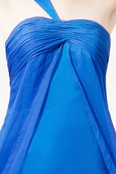 Charming Royal Blue One Shoulder 2016 Prom Dress for Plus Size