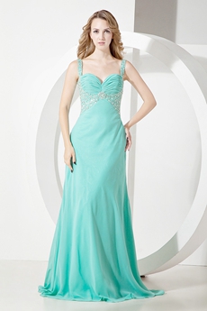 Noble A-line Long Formal Evening Dresses with Brush Train 
