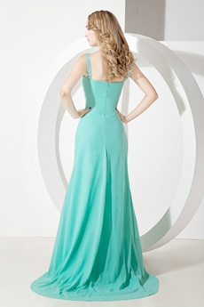 Noble A-line Long Formal Evening Dresses with Brush Train 