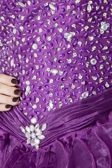 Terrific Purple Puffy Sweet 16 Prom Dresses With Ruffles 