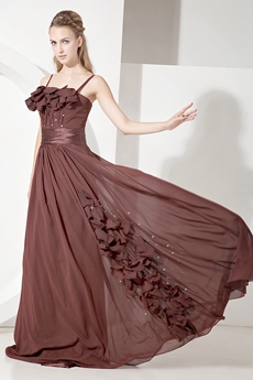 Mystique A-line Chiffon Mother Of The Bride Dresses With Frills  
