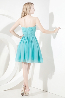 Simple Aqua Mini Short Junior Prom Dresses 