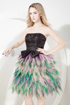 Colorful Strapless Mini Length Sweet XV Dresses 