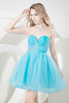 Best Auqa Blue Puffy Sweet Sixteen Dresses 