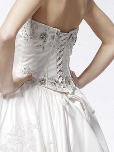 Gothic Wedding Dress With Basque Waist  