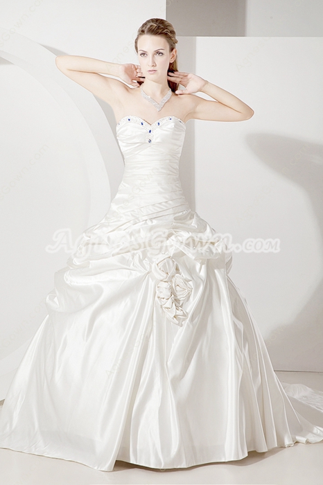Cinderella Satin Ball Gown Wedding Dresses