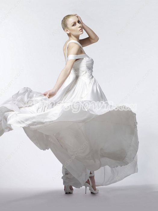 Flowing One Straps Maternity Wedding Gown 