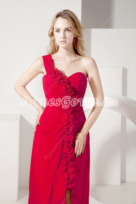 Sexy One Shoulder Mother of Groom Dress 