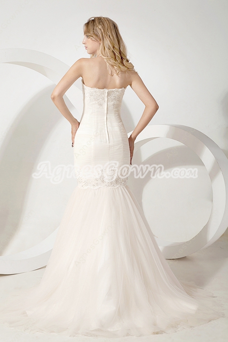 Affordable Halter Ivory Mermaid/Fishtail Wedding Dress 