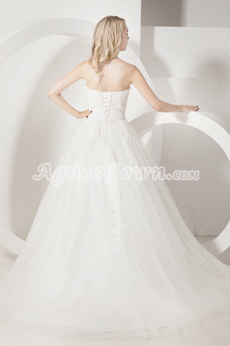 Sweetheart Princess Wedding Dress With Lace 