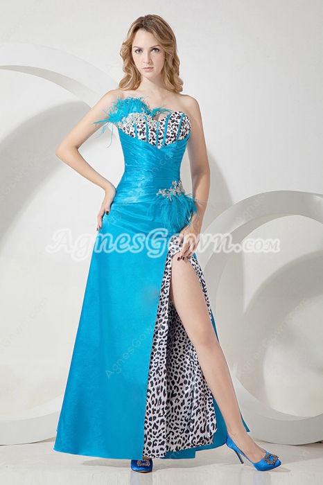Classic Strapless Turquoise Evening Dresses