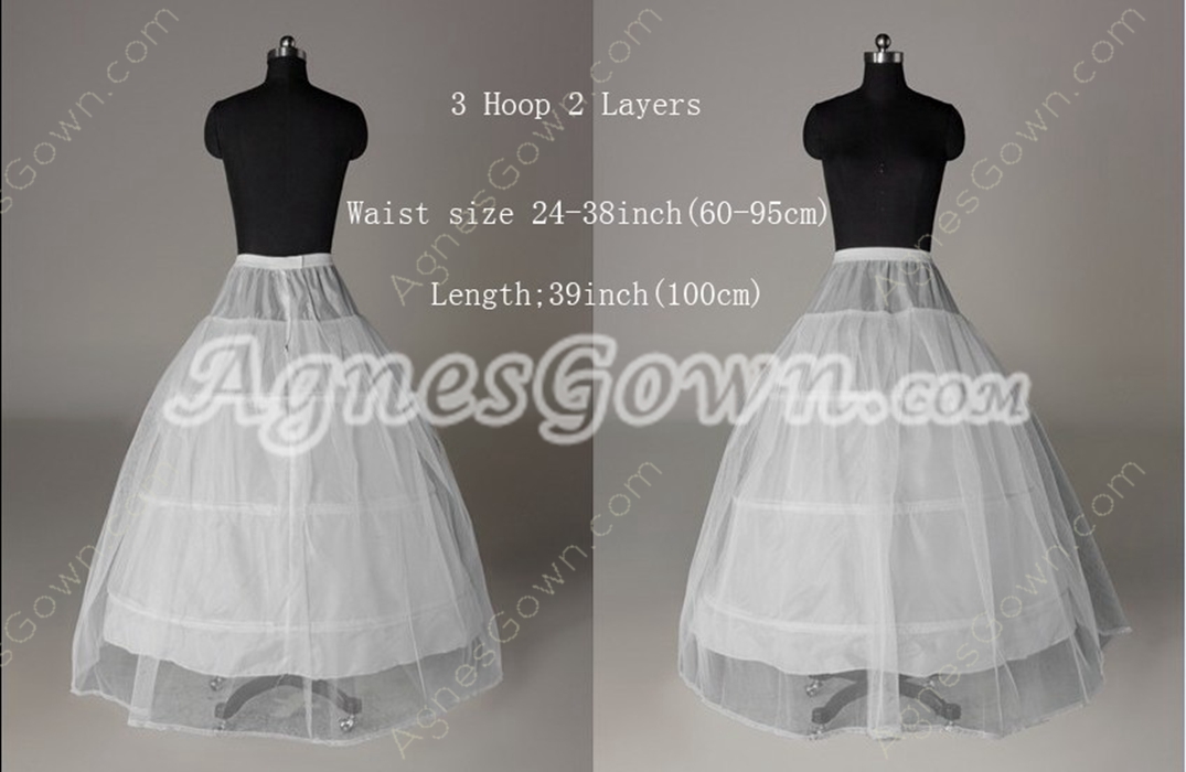 3 Hoops 2 Layers Ball Gown Bridal Petticoats 