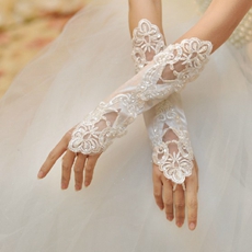 Fingerless Lace Wedding Gloves