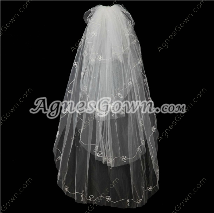 4 Layered Tulle Wedding Veil 