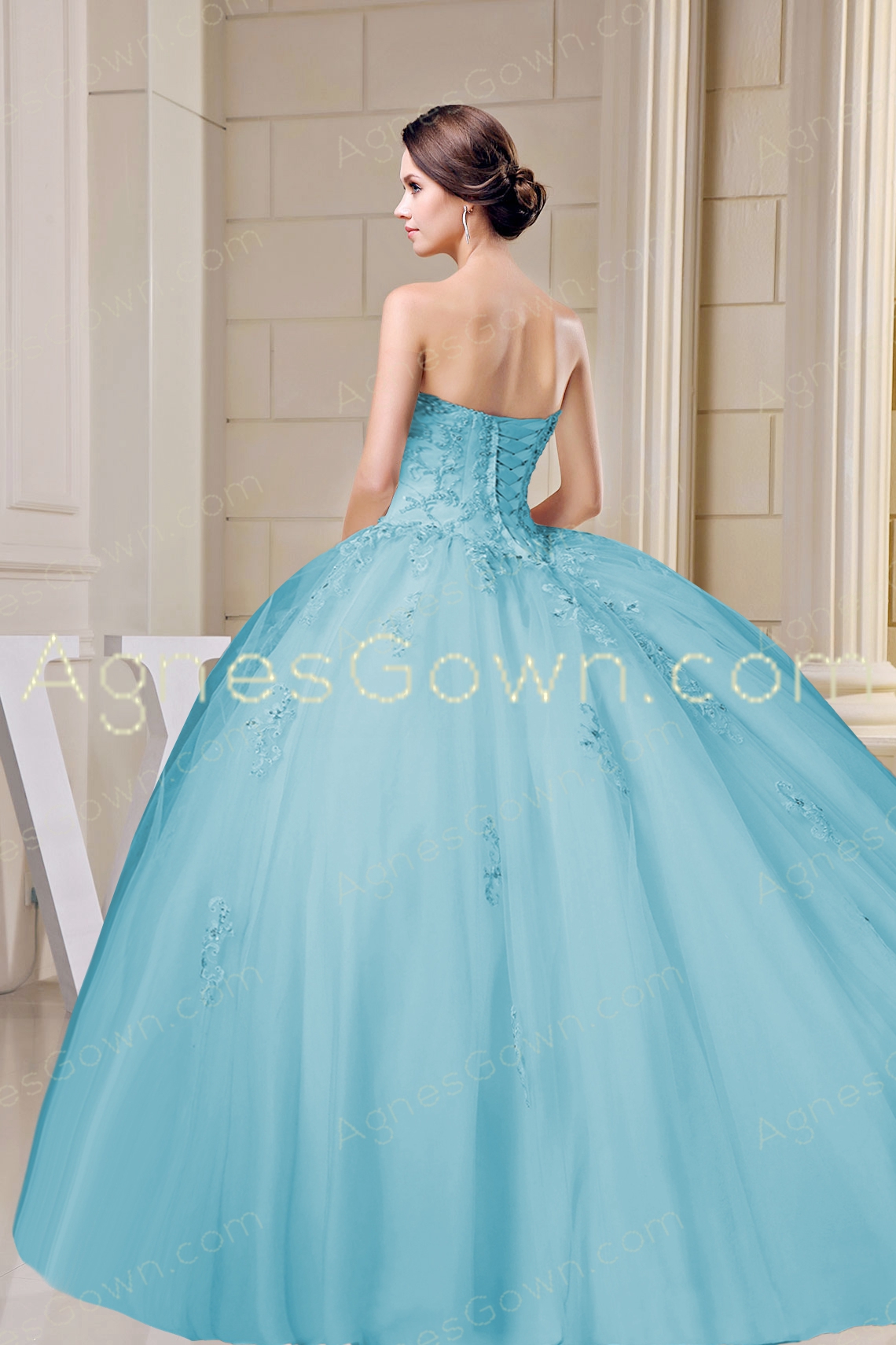 Exquisite Ball Gown Blue Quinceanera Dress 