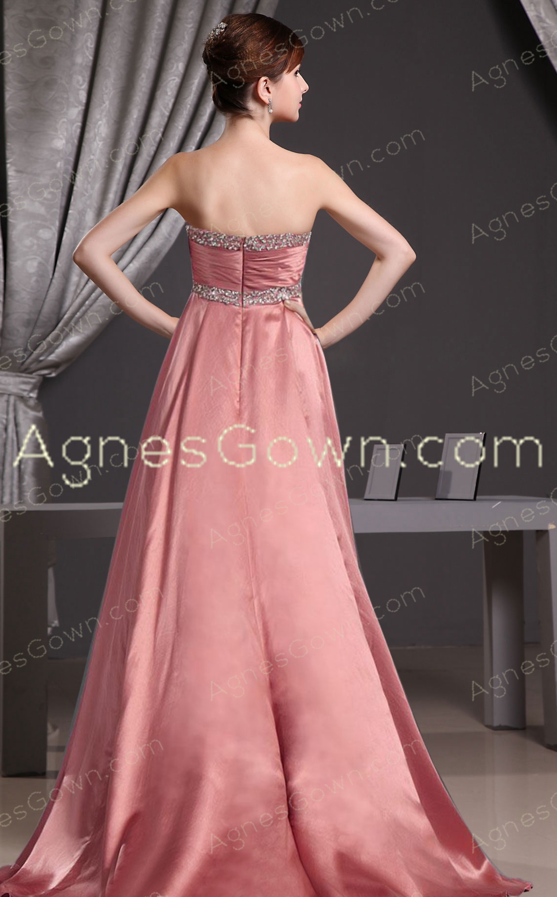 Exquisite Rustic Red Formal evening Dress With Ribbons
