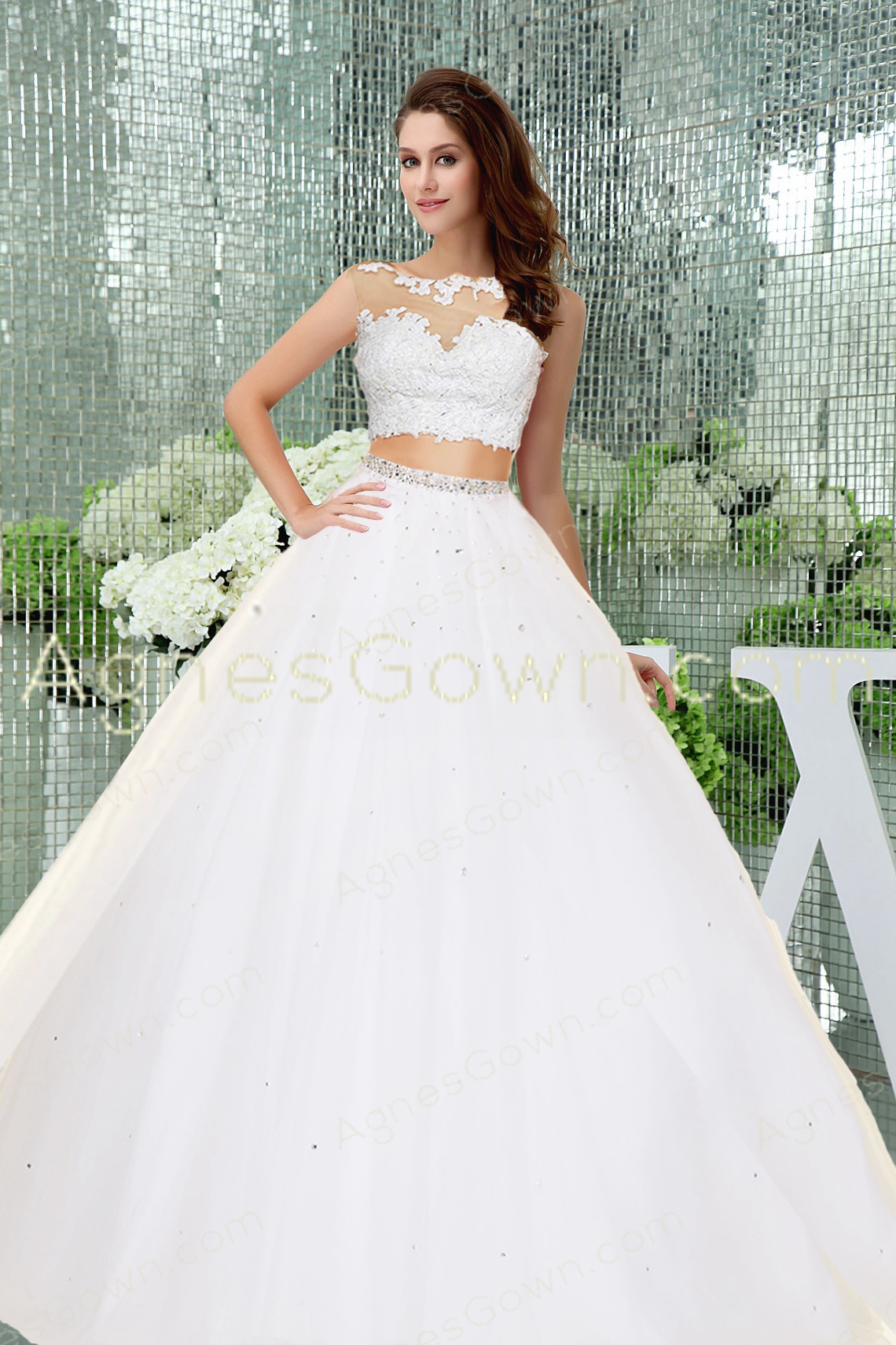 Stylish 2016 Two Pieces Quince Dress 
