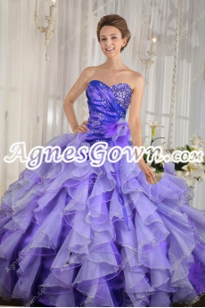 2016 Colorful Blue And Lavender Quinceanera Dress 