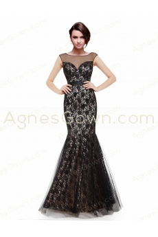 Glamour Black And Champagne Lace Mother Of The Bride Dress 