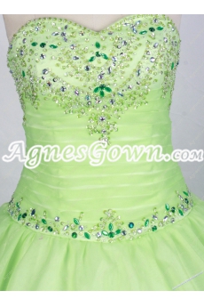 Sweet Sage Color Quinceanera Dress 
