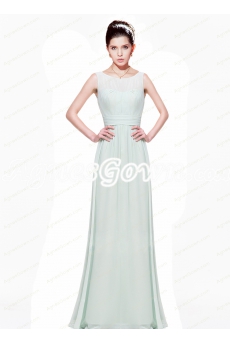 Charming A-line Sage Colored Spring Bridesmaid Dress 