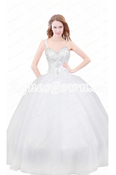 Impressive One Straps Ball Gown Quinceanera Dress 