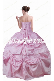 Dropped Waist Pink Quinceanera Dress With Jacket 